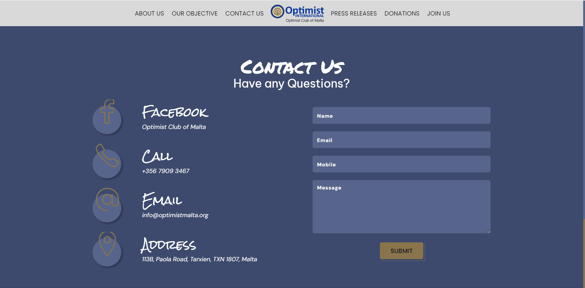 Optimist Club of Malta - Slide 3