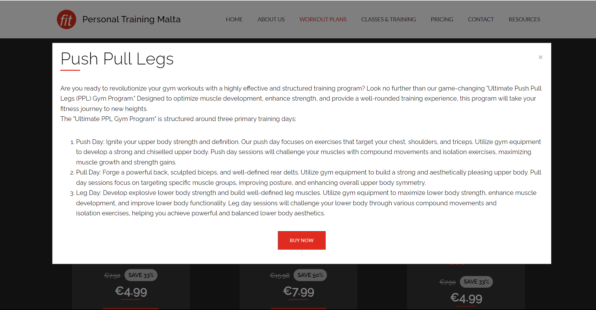 Personal Training Malta - Workout Plans - Slide 2